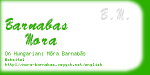 barnabas mora business card